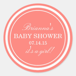 Personnalisé | Stickers Baby shower rose