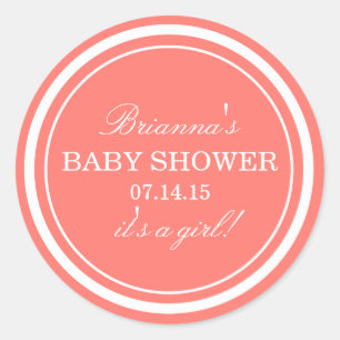 Personnalisé Stickers Baby shower rose