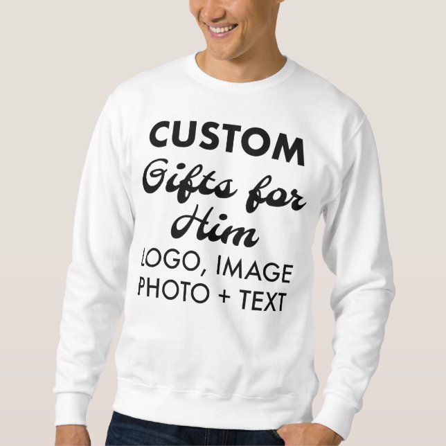 Personnalisé Sweatshirt blanc masculin (Devant)