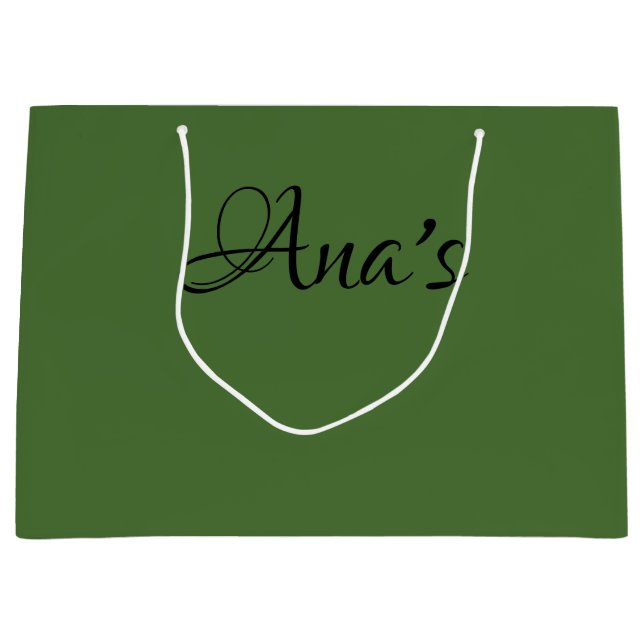 Personnalisé, vert no 4, sac cadeau (Devant)