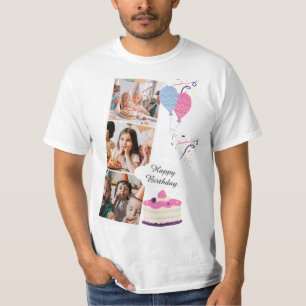 Personnalisé Violet amusant Joyeux T-shirt d'anniv
