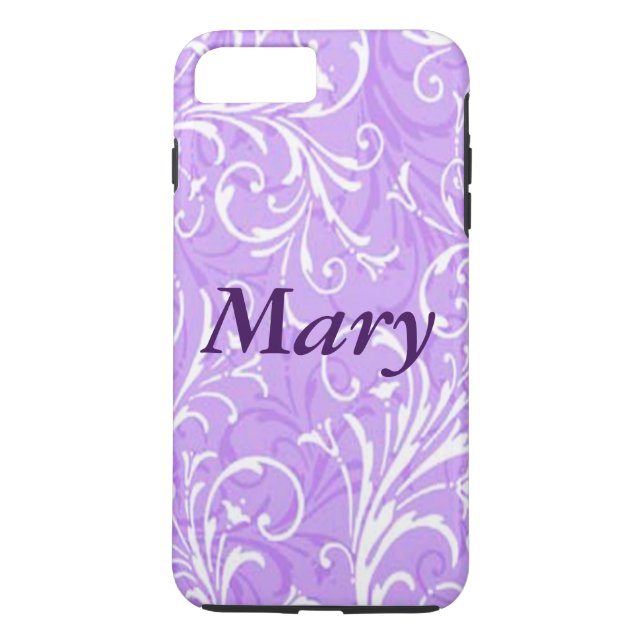 Personnalisé violet ornemental iPhone 7 Coque (Dos)