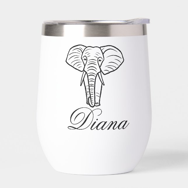 Personnalisé Votre Nom Eléphant (Gauche)