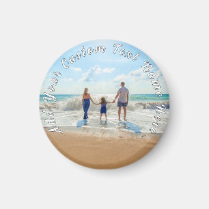 Personnalisé Votre Photo Magnet Cadeau Texte Perso