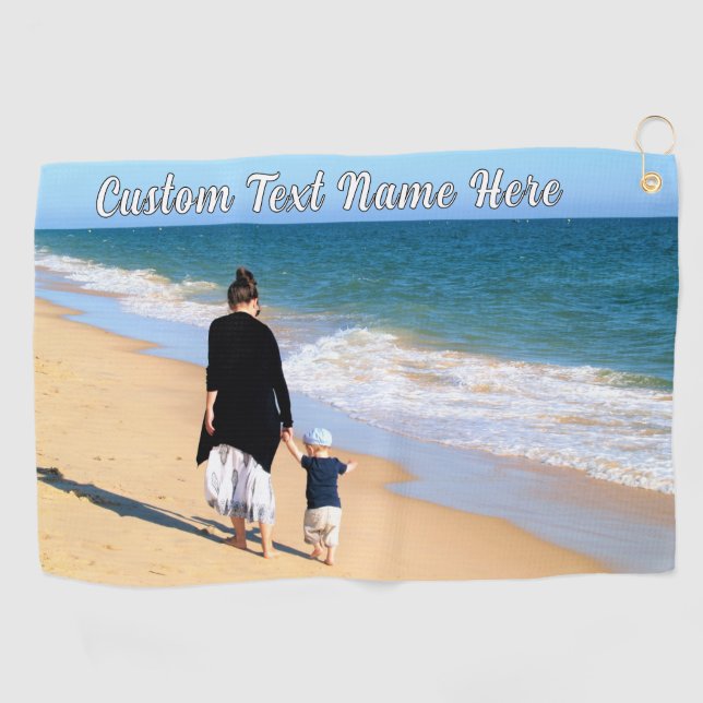 Personnalisé votre photo serviette de golf et text (Horizontal)