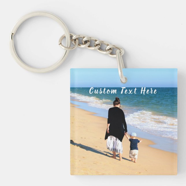 Personnalisé votre Porte - clé photo avec texte pe (Devant)