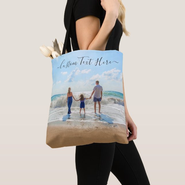 Personnalisé votre Sac fourre-tout photo avec text (De près)