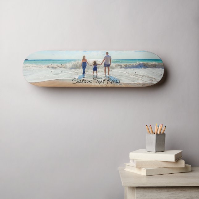 Personnalisé votre skateboard photo et texte perso (Art mural (Horz))