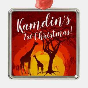 Personnalisé XMAS Ornement Africain Safari Giraffe