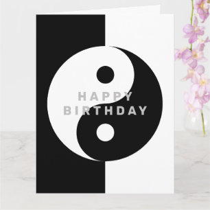 Personnalisé Yin Yang symbole Carte de voeux Anniv