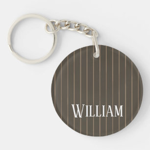 Personnalised brown retro pinstripes