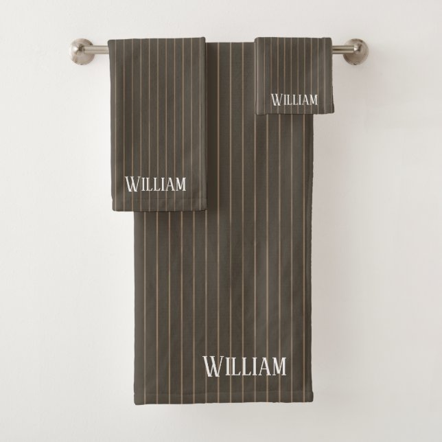 Personnalised brown retro pinstripes (En situation)