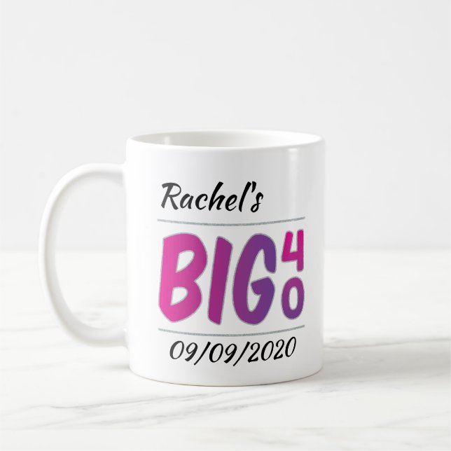 Personnalisée "Big 40" Mug (Gauche)