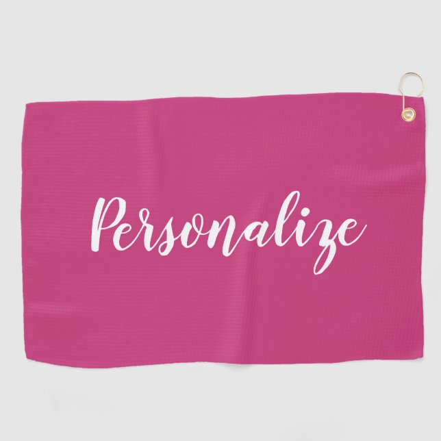 Personnalisée élégante typographie rose serviette  (Horizontal)