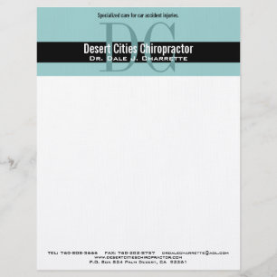 Personnalisée En-tête de lettre de monogramme de double de