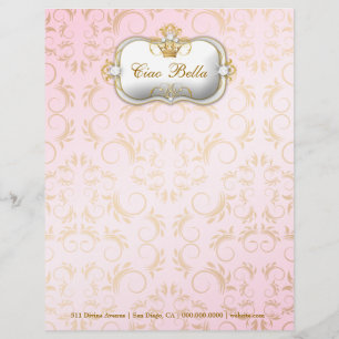 Personnalisée en-tête de lettre divin d'or de 311-Ciao Bella