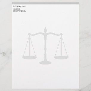 Personnalisée En-tête de lettre du procureur - Échelle de justic