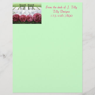 Personnalisée En-tête de lettre floral, du bureau de : J.