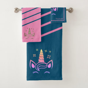 Personnalisée Girl Unicorn Blue Pink Parties scin
