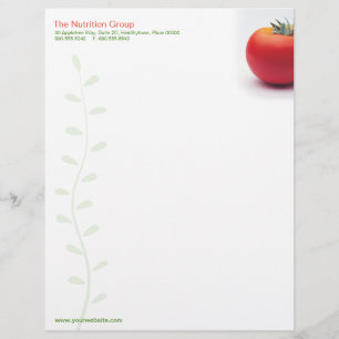 Personnalisée Grand en-tête de lettre de nutritionniste de