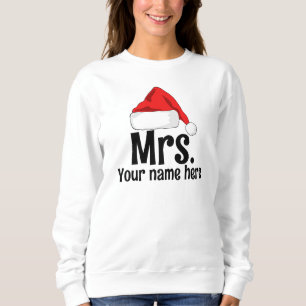 Personnalisée Mme Père Noël Sweatshirt