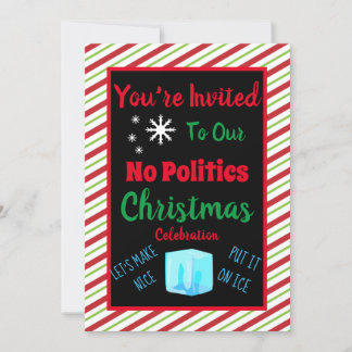 Personnalisée Pas de politique Invitation de Noël