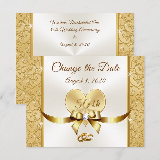 Personnaliser 50e anniversaire Modifier les cartes (Devant / Derrière)