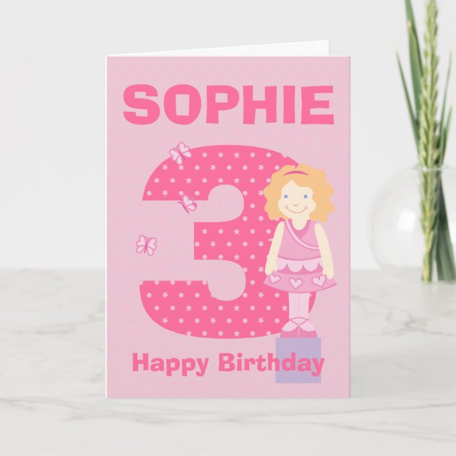 Personnaliser âge et nom de la carte d'anniversair (Devant)