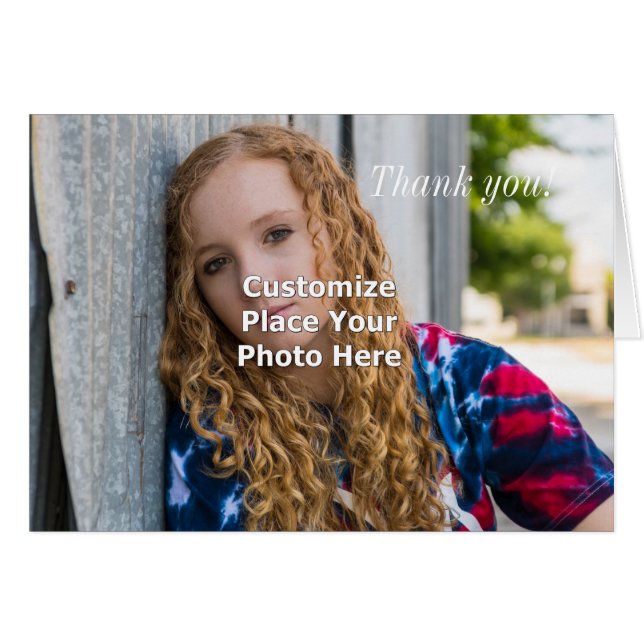 Personnaliser Avec Votre Carte de remerciements Ph (Devant Horizontal)