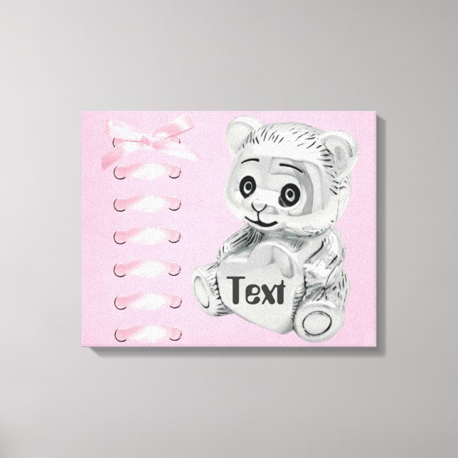 Personnaliser Baby Girl Mur Enveloppé Toile (Recto)
