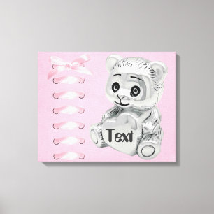 Personnaliser Baby Girl Mur Enveloppé Toile