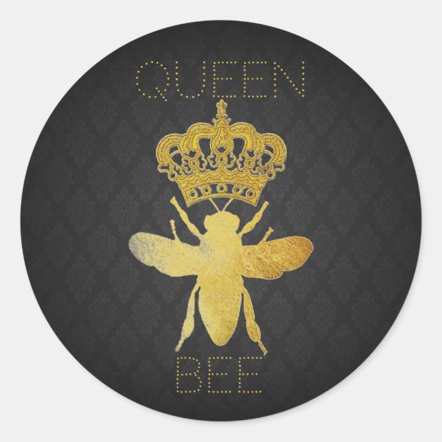 Personnaliser BEE BEE Damask Gold Stickers (Devant)