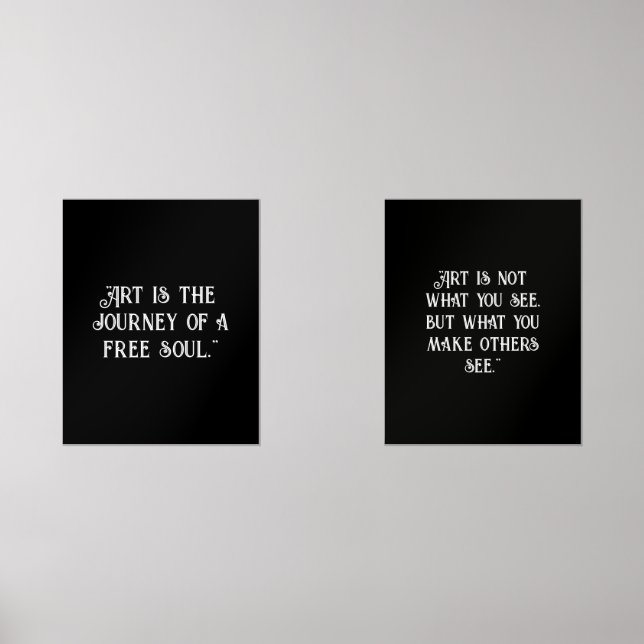 Personnaliser Black Wihite Poster citations inspir (Recto)