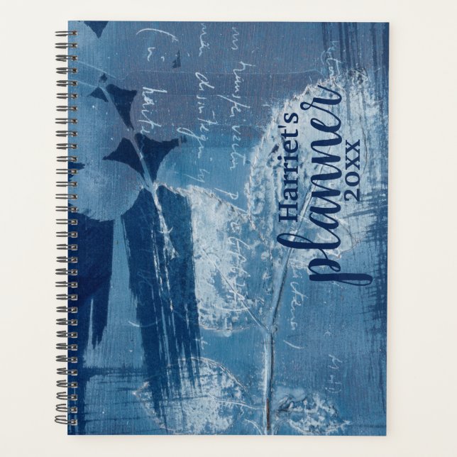 Personnaliser bleue abstraite moderne (Devant)