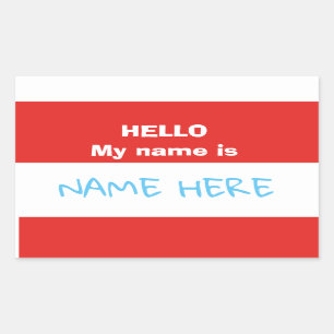 Personnaliser bonjour mon nom est autocollants