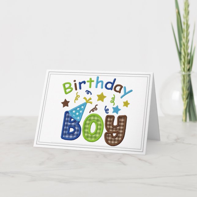 Personnaliser Carte d'anniversaire pour garçon (Devant)