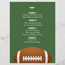 Personnaliser Cartes de menu Thème de football de