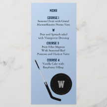 Personnaliser Cartes Menu Thème de hockey sur glac
