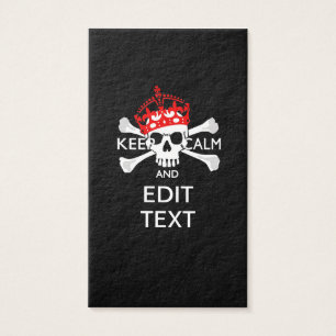 Personnaliser ce texte Garder calme Crossbones Crâ