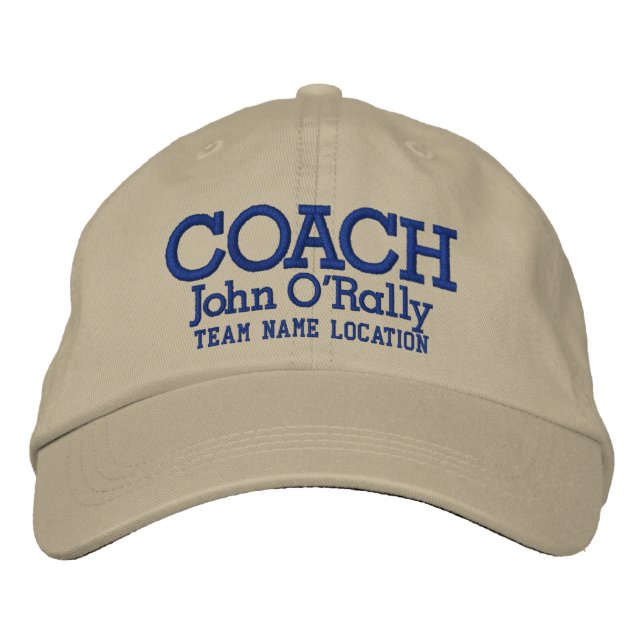 Personnaliser Coach Casquette Votre nom Votre jeu (Devant)