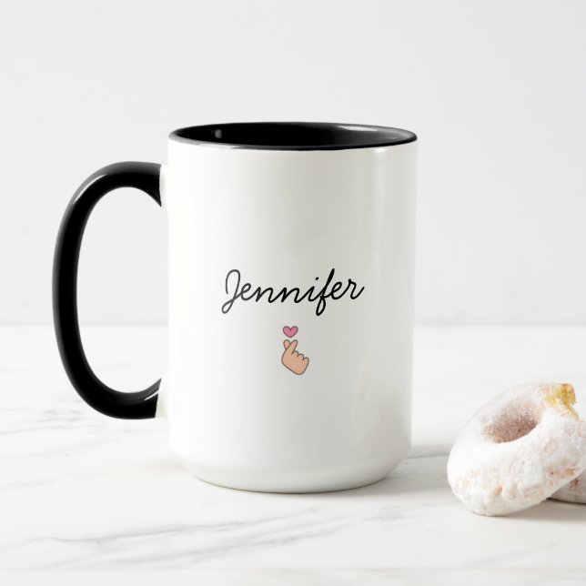 Personnaliser Créez votre nom chic tasse à café (Avec donut)