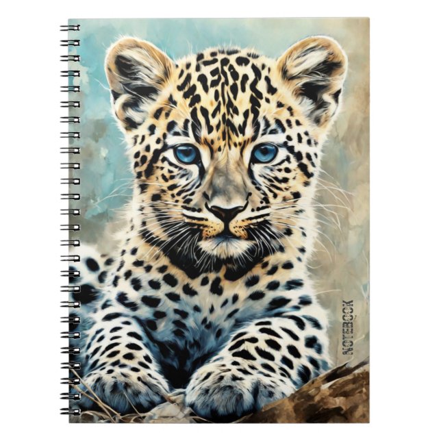 PERSONNALISER : Cute Leopard Cub | Carnet (Devant)