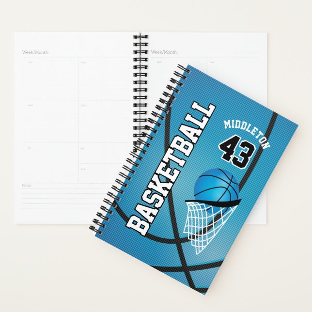 Personnaliser de basket-ball - Bleu (Devant avec enveloppe)