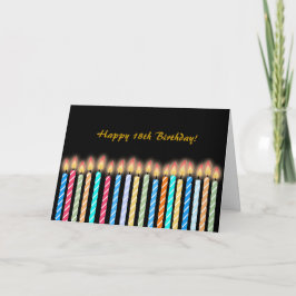 personnaliser de la carte des bougies du 18e anniv