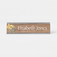 Personnaliser de la plaque de nom de tournesol rus