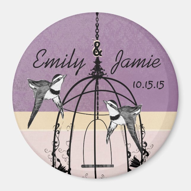 Personnaliser des Magnets Mariages de cages d'oise (Devant)