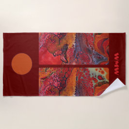 personnaliser des serviettes de plage "Lava Flow"