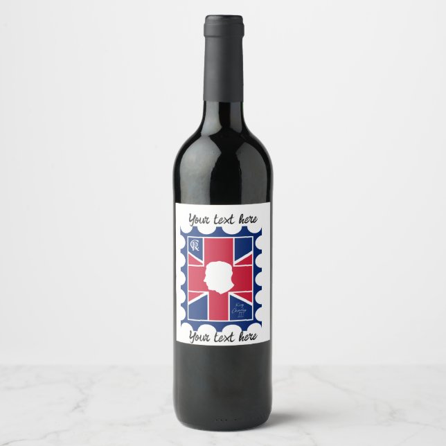 Personnaliser du étiquette de vin King Charles III (Devant)