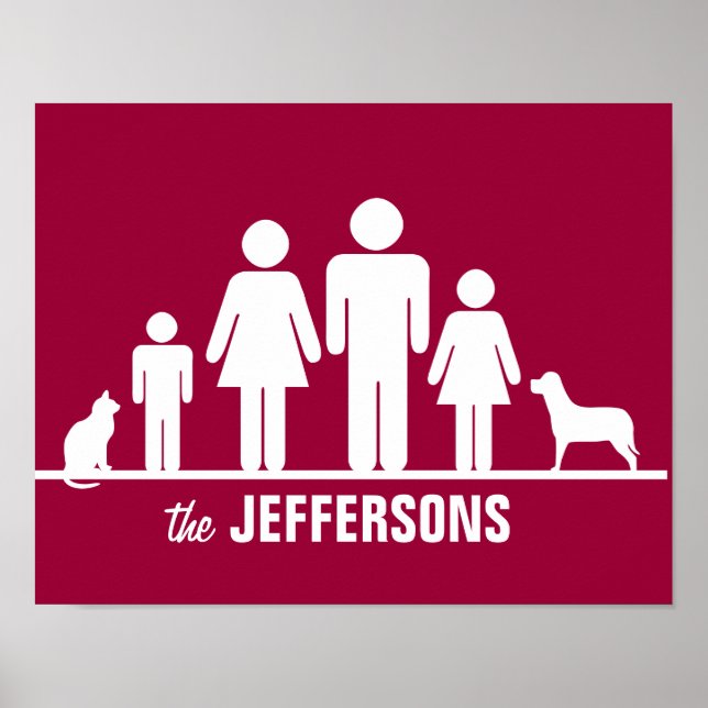Personnaliser d'une famille de quatre affiches (Devant)