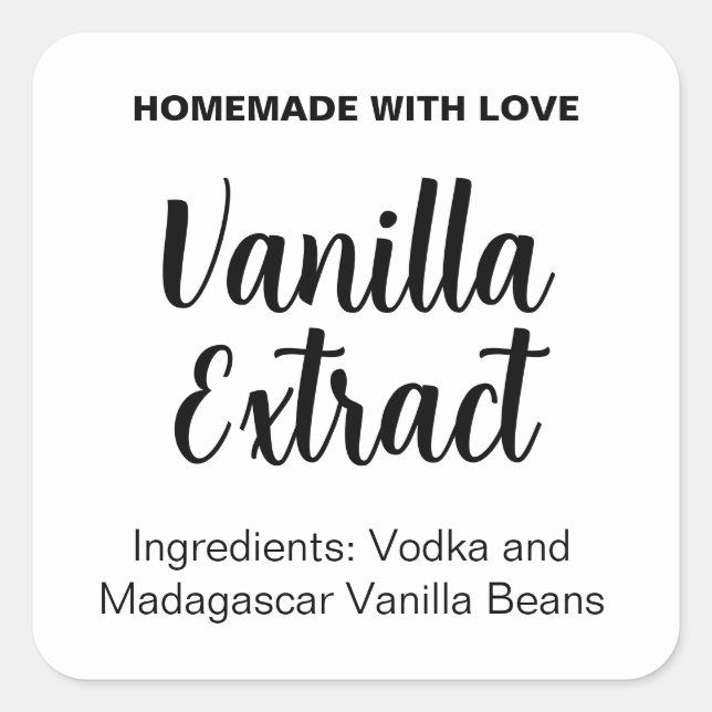 Personnaliser étiquette d'extraction de vanille VE (Devant)